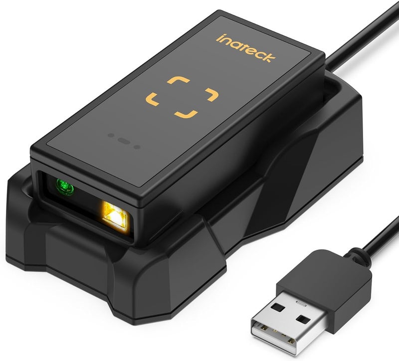 Inateck Barcode Scanner Bluetooth, 1D 2D QR Code Scanner Kabellos 2.4GHz, Portable Wireless Barcode-Scanner Laser, Mini Handscanner with APP and SDK, BCST-46 - Image 1